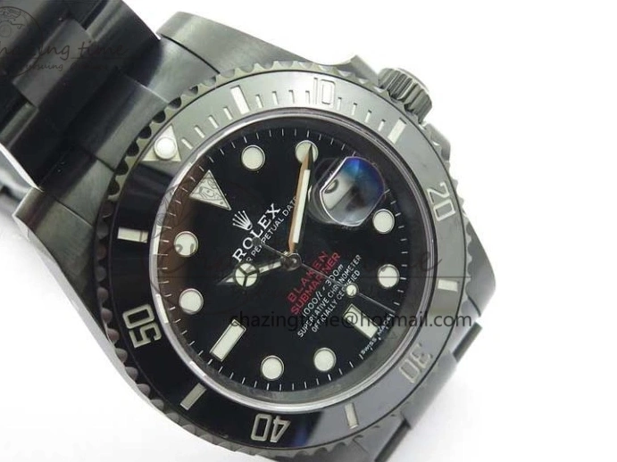 1:1 V6F Blaken Best 904L Date Submariner PVD Edition A2824 0322